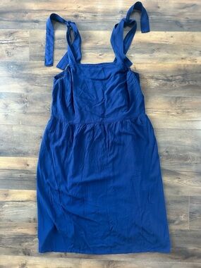 Caralyn Mirand The Drop Navy Tie Strap Midi Dress 2X Cottagecore